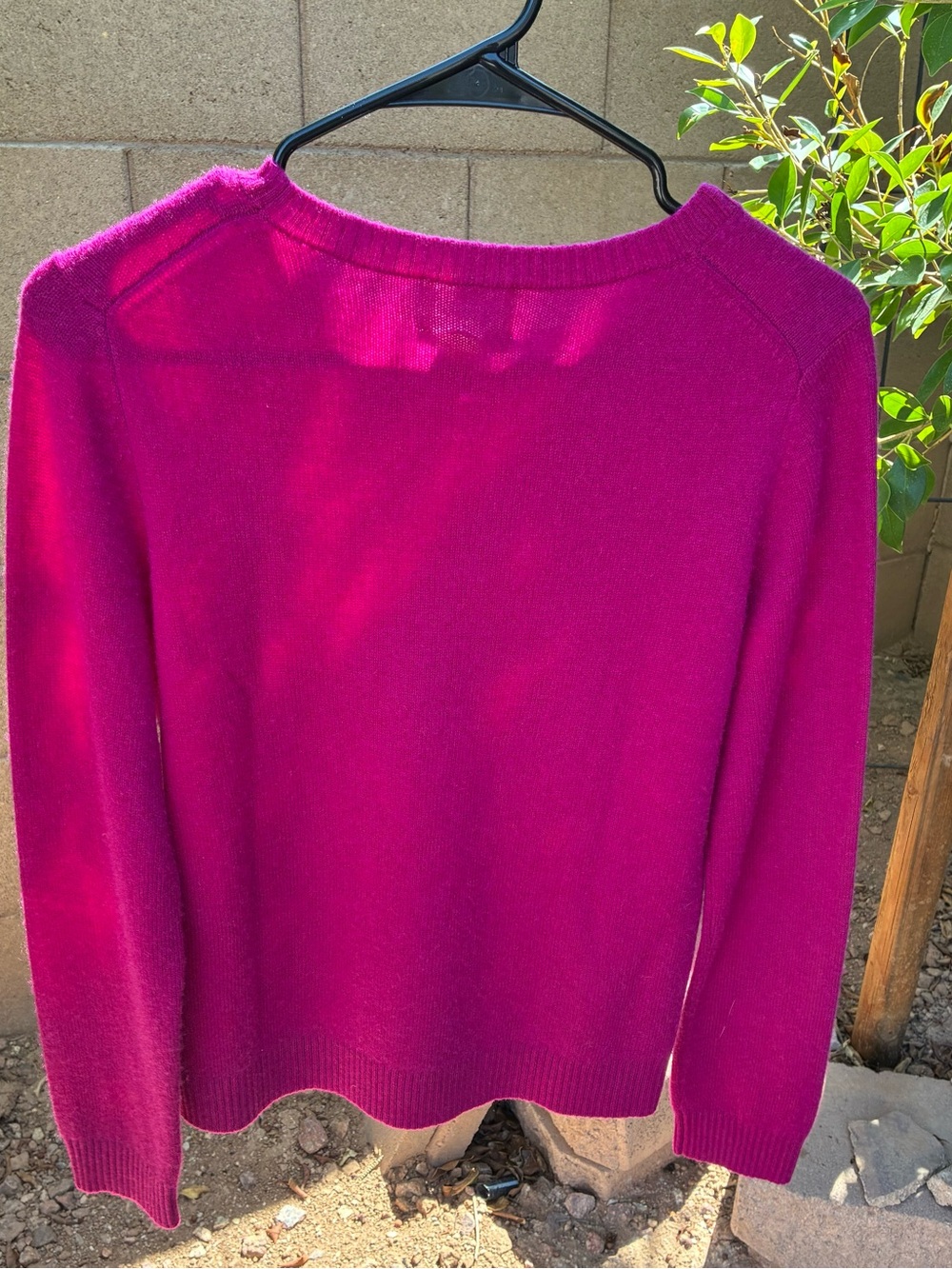 Caslon 100% Cashmere Women's Crewneck Sweater in Fuchsia - Picture 2 of 7
